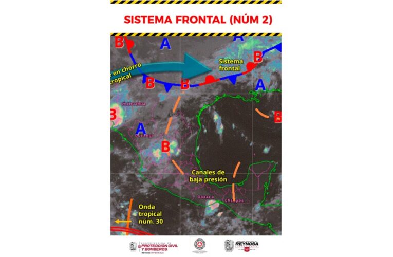 Arriban lluvias a Reynosa por el frente frío número 2
