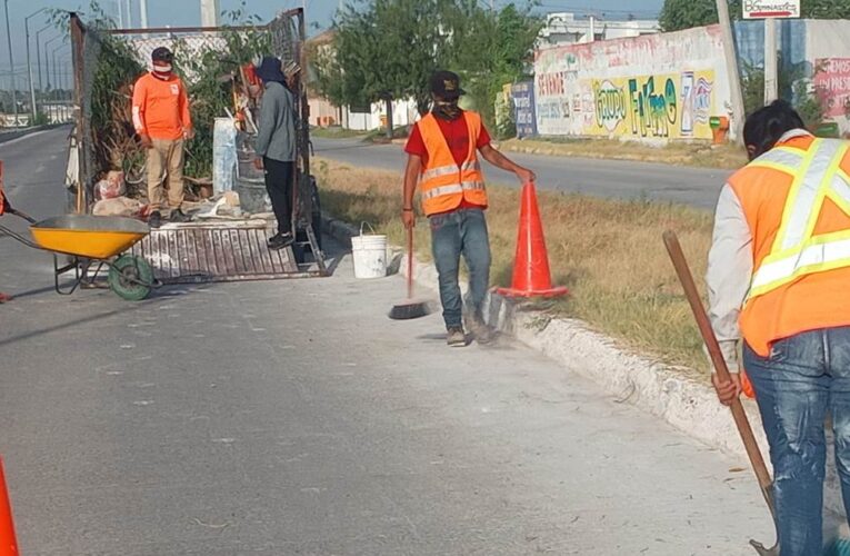 Refuerza Gobierno de Reynosa actividades de mantenimiento de la vía pública
