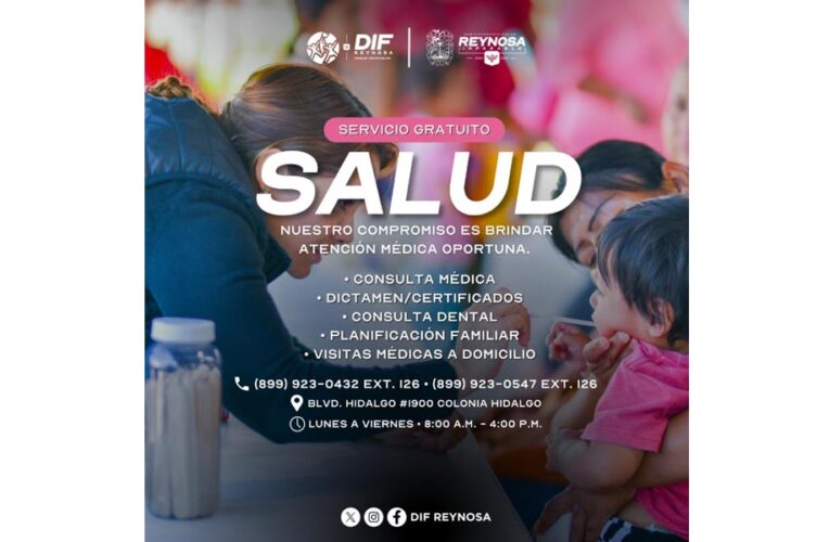 Brinda DIF-Reynosa servicios médicos gratuitos para las familias