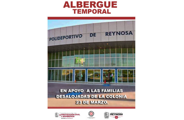 Listo Albergue Emergente en el Polideportivo para familias desalojadas