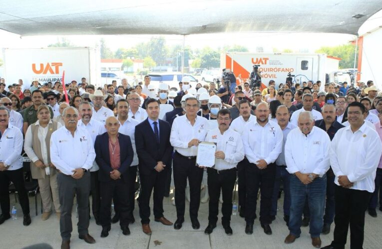 Américo Villarreal recibe ampliación de certificación TIF para el rastro de la UAT