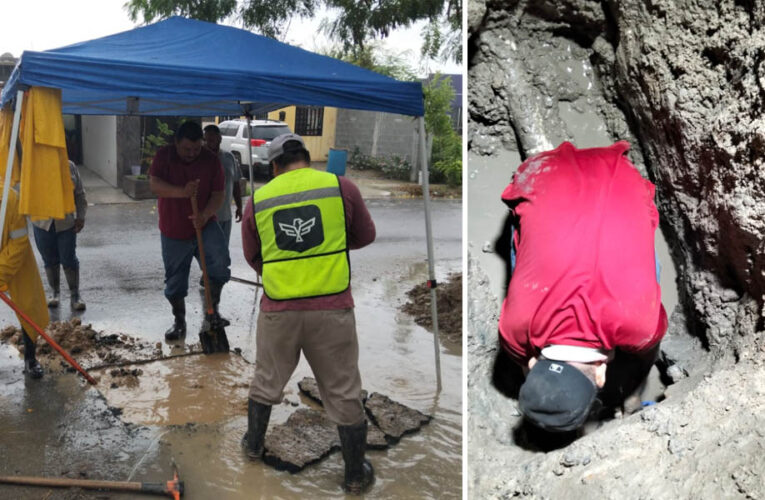 Reparó COMAPA fugas de agua potable en diferentes sectores de la ciudad
