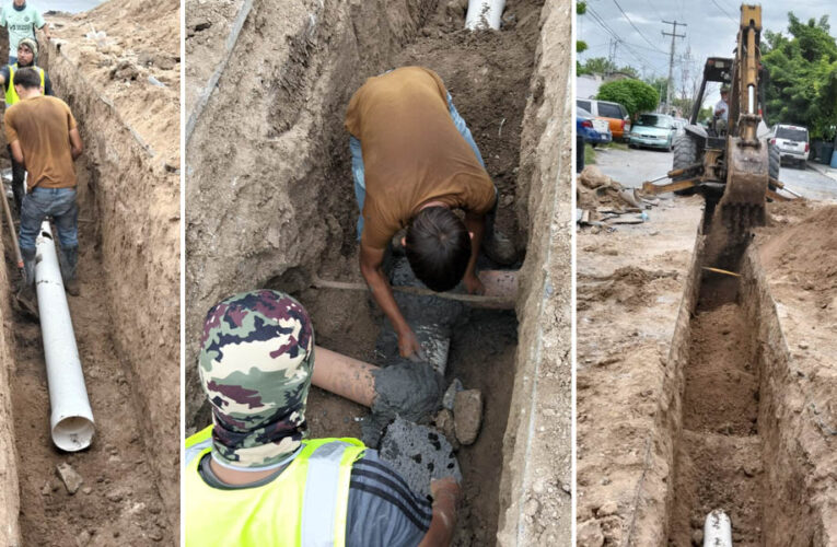 Rehabilita COMAPA red de drenaje sanitario en Lomas de Valle Alto