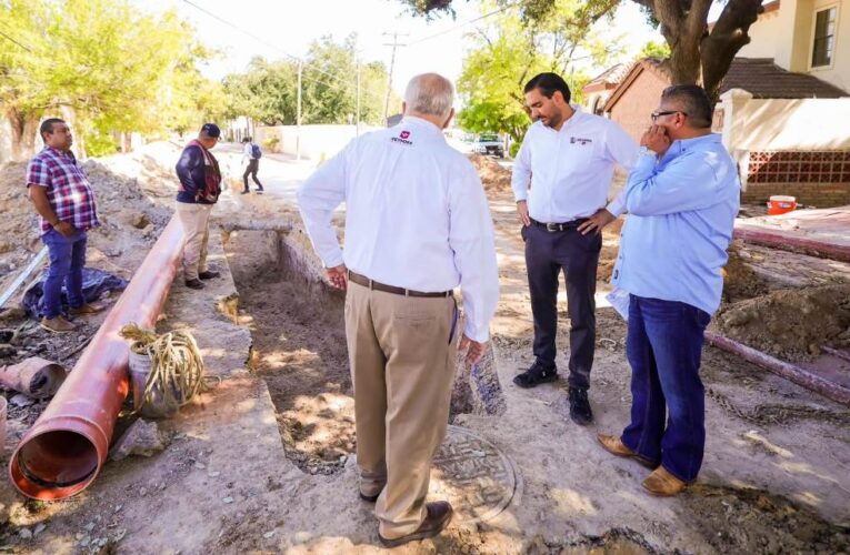 Supervisó Alcalde Carlos Peña Ortiz desarrollo de obra hidráulica en colonia Naranjos