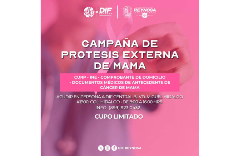 Fortalece DIF-Reynosa el cuidado de la salud femenina con campaña gratuita de prótesis