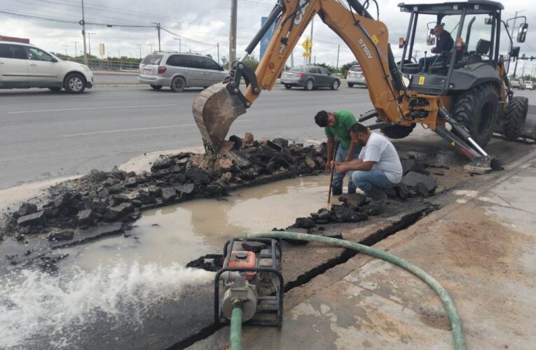 Soluciona COMAPA fugas de agua potable en distintos puntos de la ciudad
