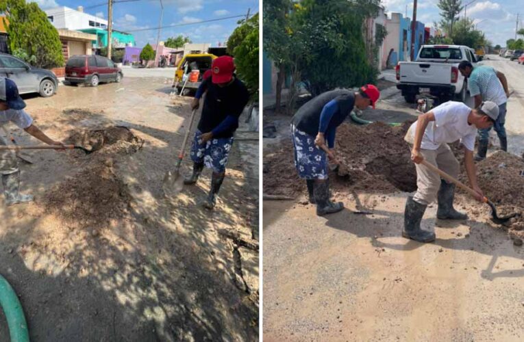 Atiende COMAPA reparación de fugas de agua potable en distintos puntos de la ciudad