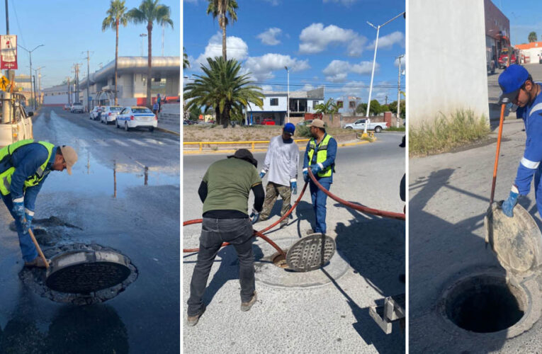 Atendió COMAPA limpieza de pozos de visita en distintos sectores de la ciudad