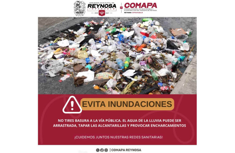 Llama COMAPA a evitar arrojar desechos en la vía pública