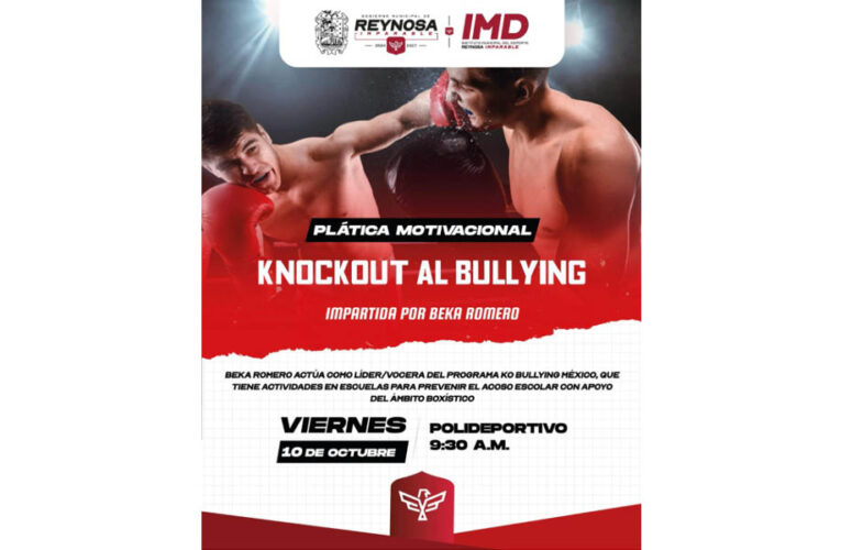 Presenta Gobierno de Carlos Peña Ortiz plática motivacional “Knockout al Bullying”
