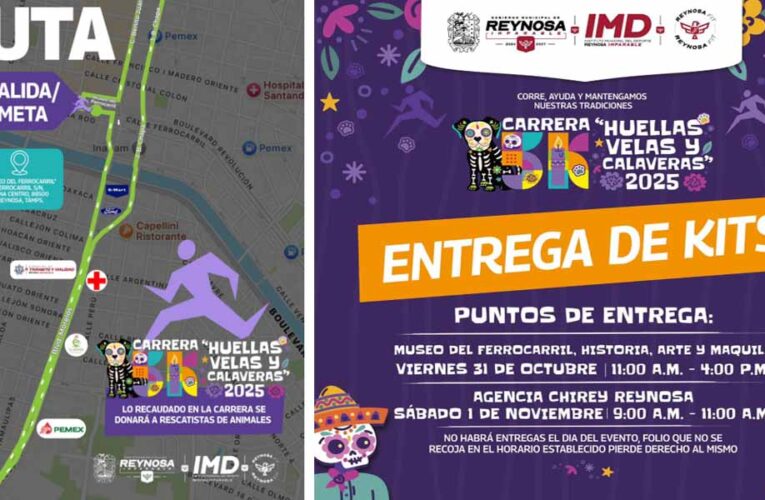 Todo listo para celebrar la Carrera Huellas, Velas y Calaveras este 2 de noviembre