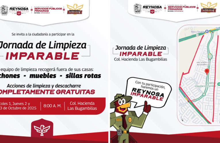 Llega a tu colonia la Limpieza Imparable, Hacienda Las Bugambilias