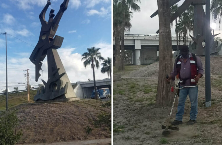 Actividades de conservación de espacios públicos en Reynosa