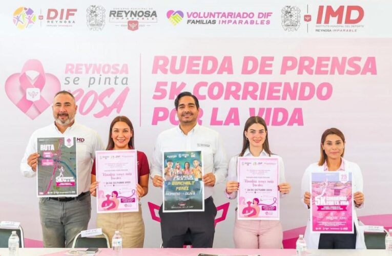 Presentó Carlos Peña Ortiz la «5K, Carrera por la Vida’ y el «Desayuno con Causa» del Mes Rosa