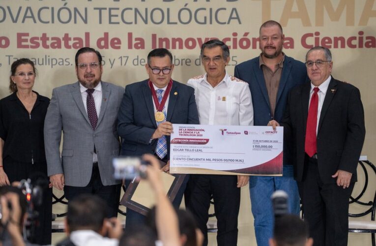 Investigador de la UAT Recibe Premio Estatal de Innovación, Ciencia y Tecnología 2025.