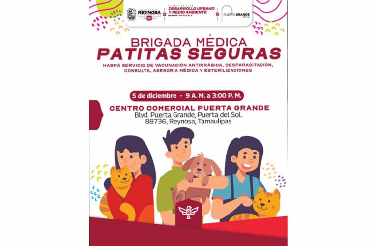 Visitará brigada médica veterinaria Patitas Seguras el centro comercial Puerta Grande