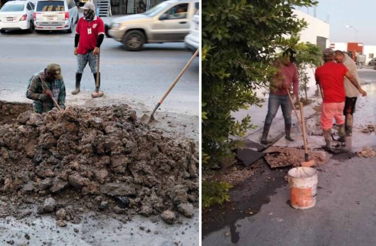 Refuerza COMAPA acciones de reparación de fugas de agua en distintos puntos de la ciudad