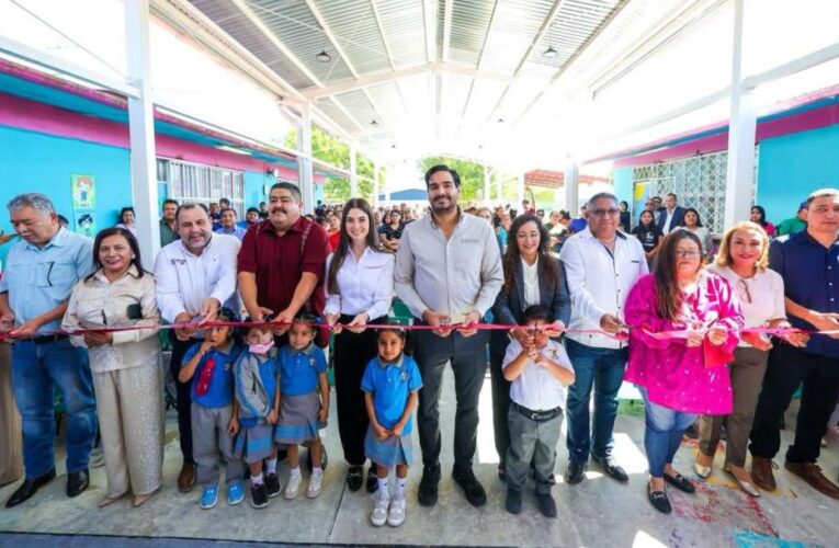 Inauguró el Presidente Carlos Peña Ortiz, Techumbre de jardín de niños