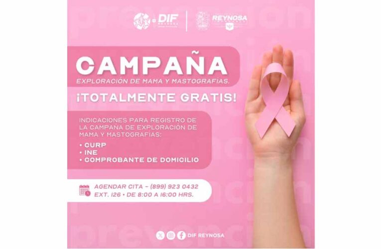 Mantiene activa DIF-Reynosa la campaña de exploración de mama y mastografías