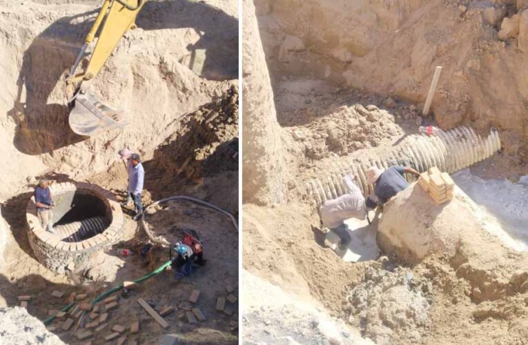 Realiza COMAPA trabajos para mejorar el sistema de drenaje en la colonia La Escondida