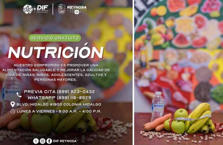Ofrece DIF-Reynosa atención nutricional para fortalecer la salud de las familias