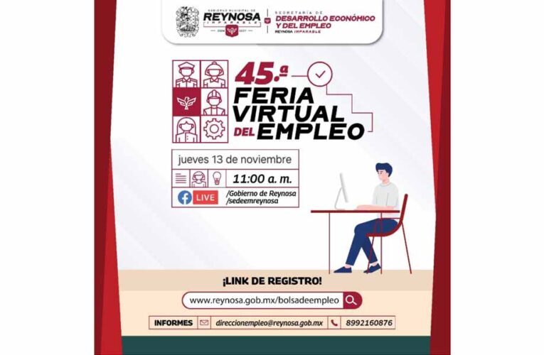 Brindará 45ª Feria Virtual de Empleo más de Mil oportunidades laborales