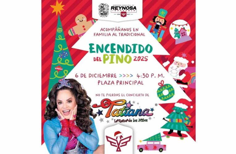 Invita Alcalde Carlos Peña Ortiz al tradicional Encendido del Pino 2025, Reynosa