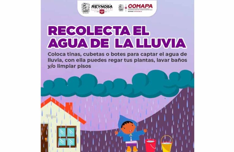 COMAPA invita a reutilizar el agua de lluvia en actividades del hogar