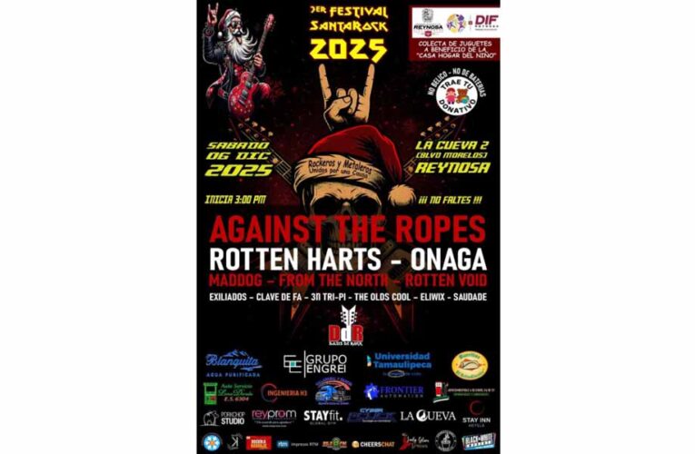 Invita DIF-Reynosa a participar en Tercer Festival con causa SantaRock 2025