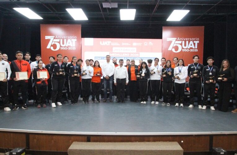 Entrega Rector el Galardón “Orgullo UAT» Tras Desempeño Histórico de Medallistas Universitarios.
