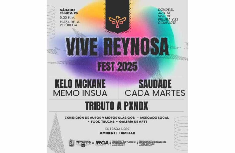 Impulsa Gobierno de Carlos Peña Ortiz el Vive Reynosa Fest 2025 con música, autos clásicos y arte