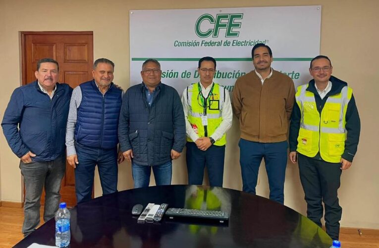 Gestiona Alcalde Carlos Peña Ortiz mejora del servicio de energía eléctrica con la CFE