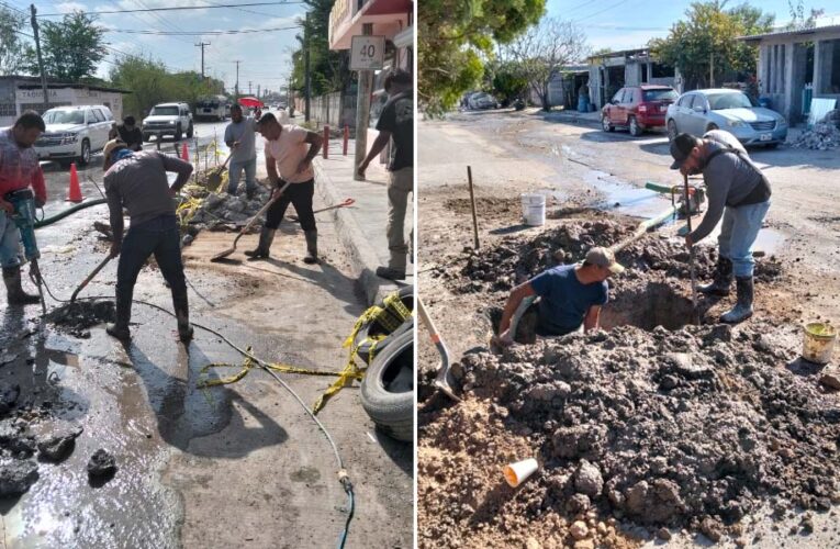 Atiende COMAPA reportes de fugas de agua potable en distintos puntos de la ciudad