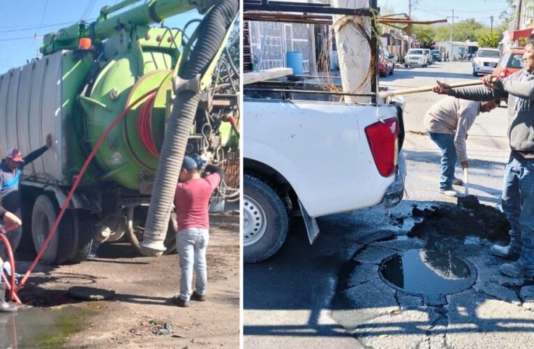 Trabajó COMAPA en limpieza de pozos y drenaje sanitario en la colonia Fuentes del Valle