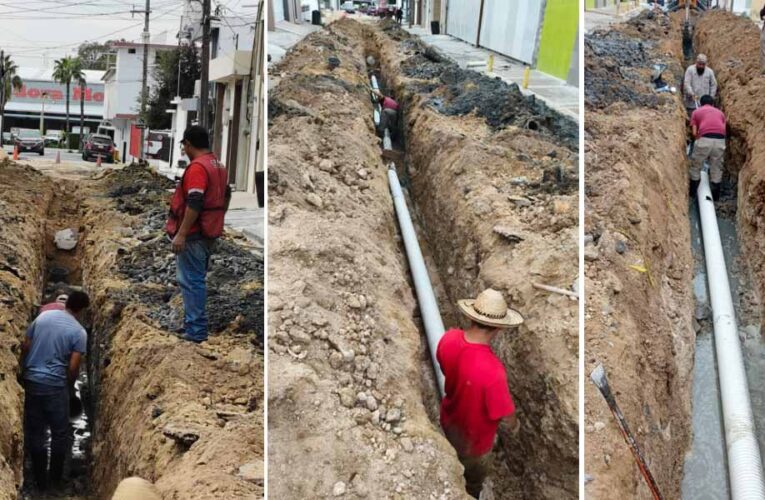 Realiza COMAPA rehabilitación de drenaje sanitario en la colonia Anzaldúas