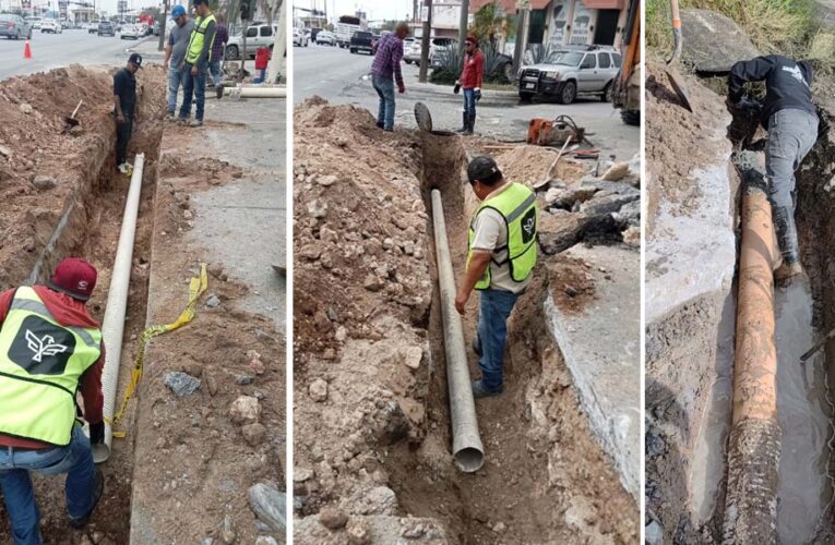 Instaló COMAPA tubería de descarga sanitaria en diferentes sectores de la ciudad