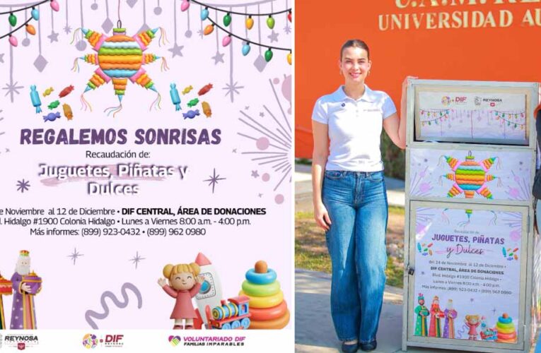 Llama Voluntariado DIF-Reynosa a Regalar Sonrisas para llevar alegría a niñas y niños