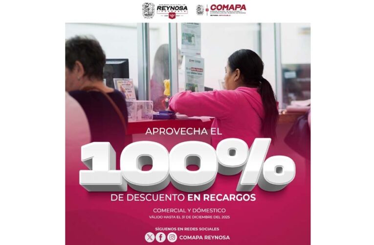 Invita COMAPA a aprovechar últimos días del programa de 100% de descuento en recargos por adeudo