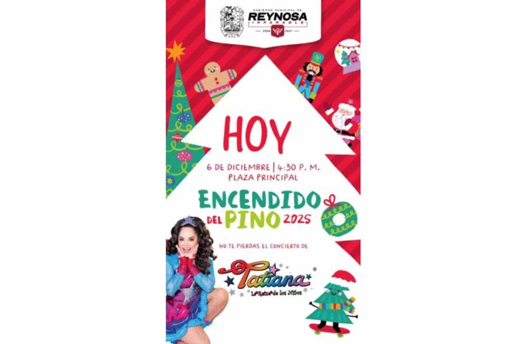 Vive la magia de la Navidad, disfruta el tradicional Encendido del Pino y el Concierto de Tatiana