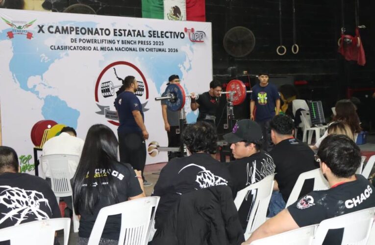Se realizó con éxito el Torneo Estatal de Powerlifting con el apoyo de Carlos Peña Ortiz