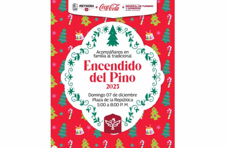 Asiste hoy domingo 7 al Encendido del Pino en la Plaza de la República