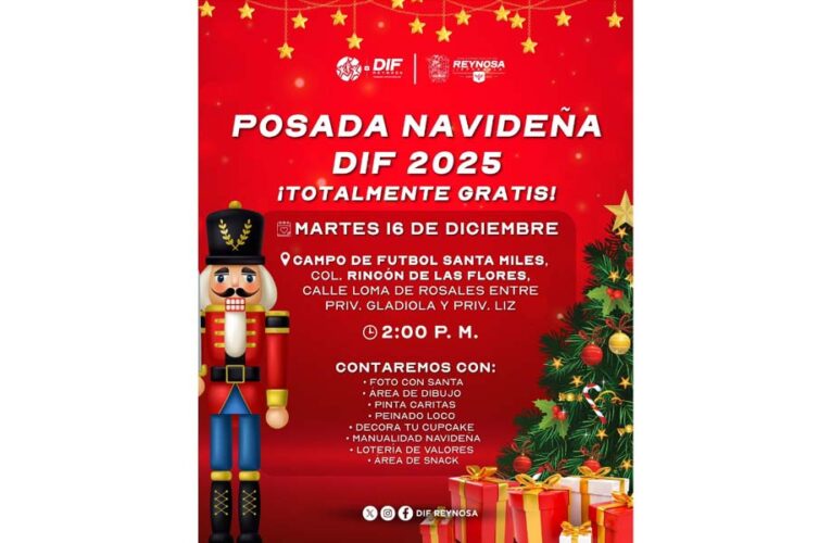 Posada Navideña DIF 2025 llegará a la colonia Rincón de las Flores
