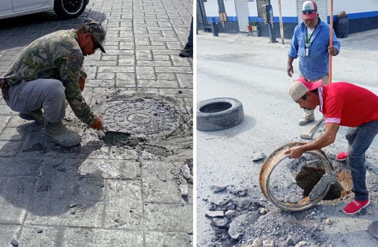 Realiza Comapa de Reynosa trabajos de instalación y reposición de brocales en la ciudad