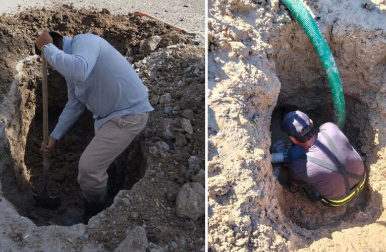 Atendió COMAPA reportes de fugas de agua potable en distintos sectores de la ciudad