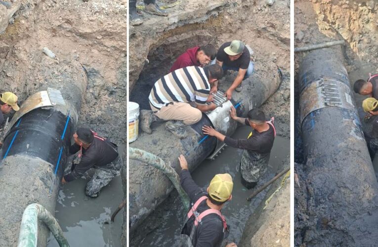 Concluyó COMAPA reparación en el emisor del Cárcamo 1