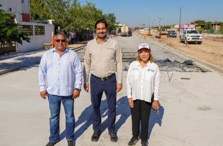 Avanza pavimentación del Gobierno de Carlos Peña Ortiz en la Ernesto Zedillo