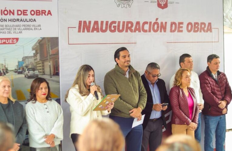 Mejora pavimentación hidráulica la vida de las familias en Lomas del Villar