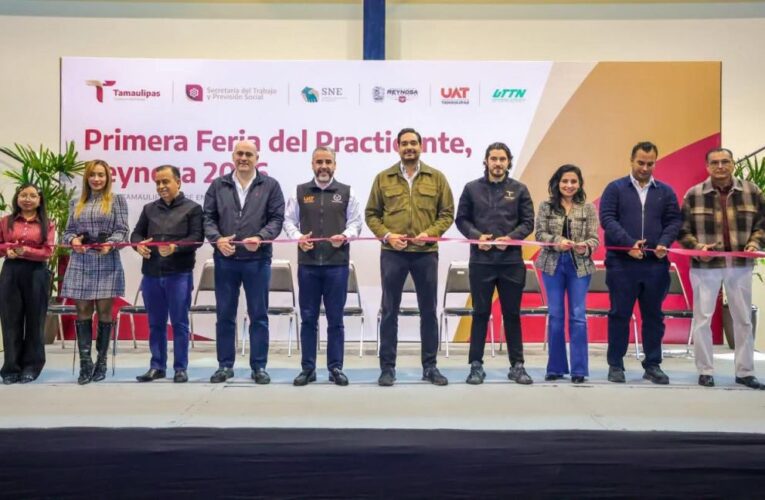 Inauguraron el Alcalde de Reynosa y Secretario del Trabajo de Tamaulipas, Feria del Practicante