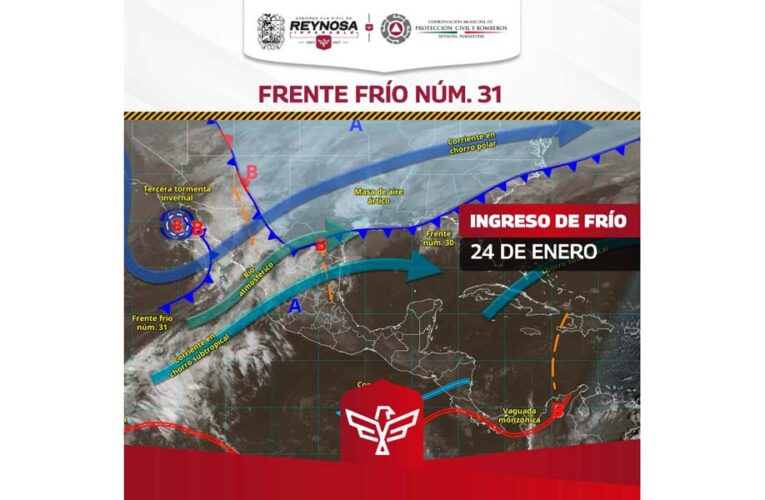 Desciende temperatura en Reynosa por severa tormenta invernal