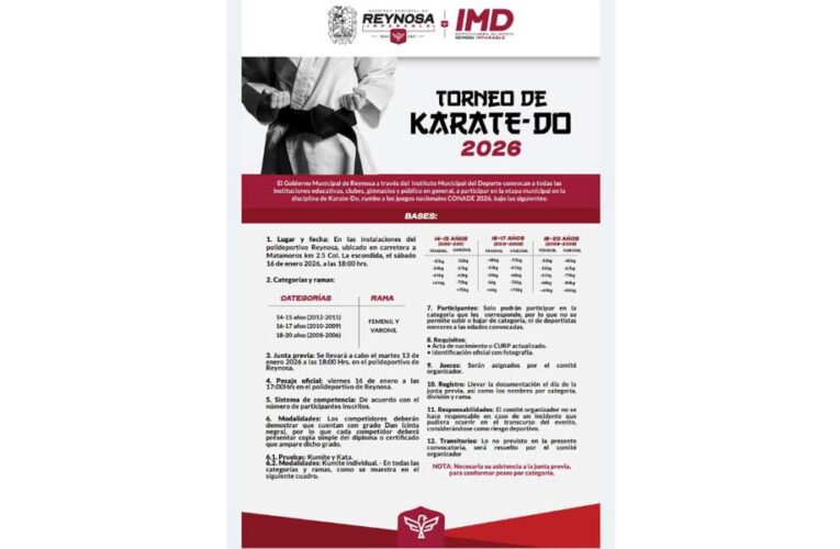 Convocatoria para participar en la Olimpiada Municipal de Karate
